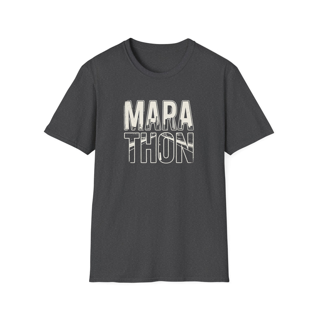 Blue t-shirt with a cat graphic and text on a white background